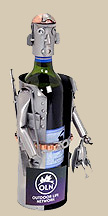 Wine and Quackers metal sculpture from Wesley Galler y